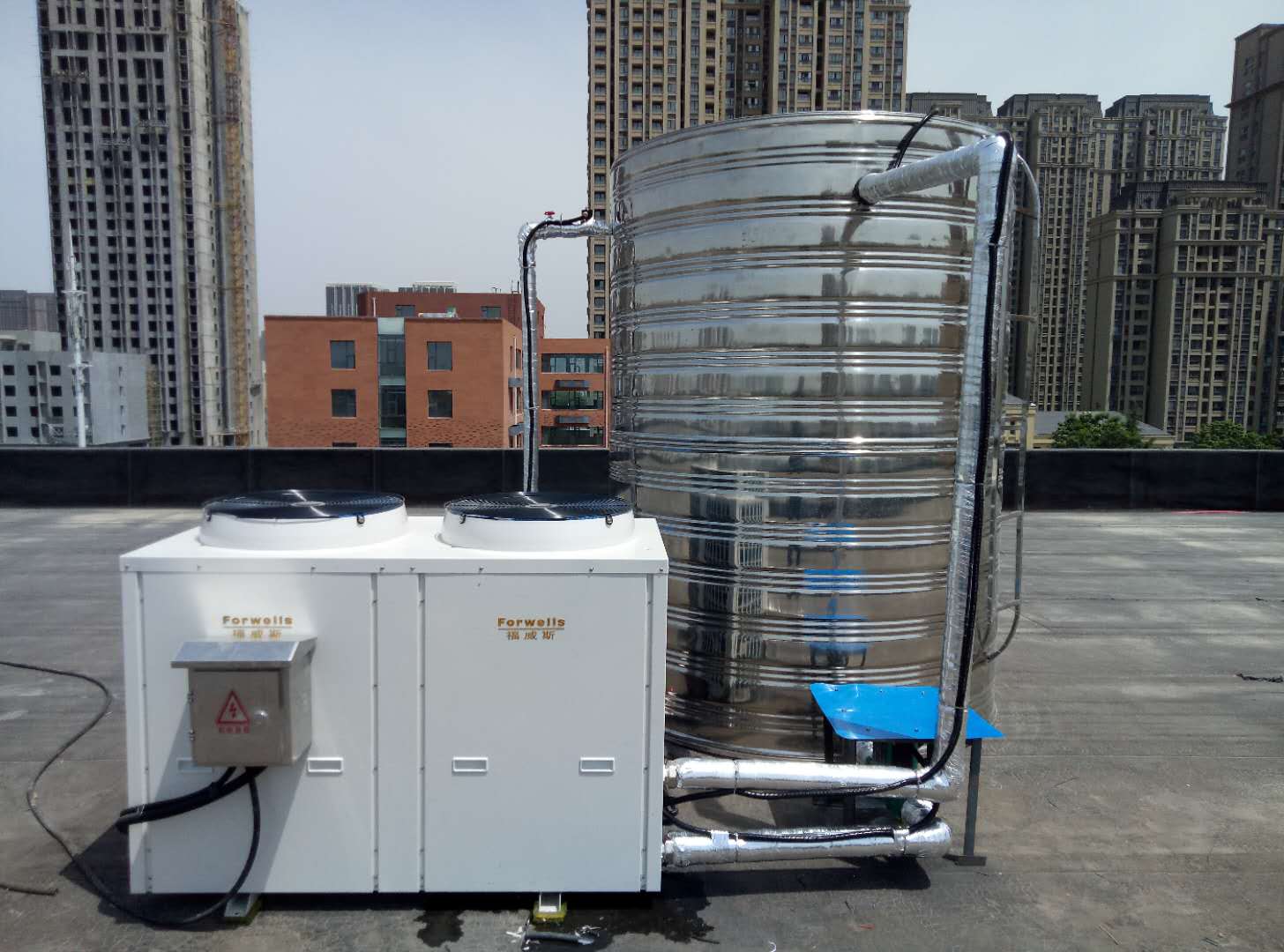 河南學(xué)校用空氣能熱水器，四季恒溫